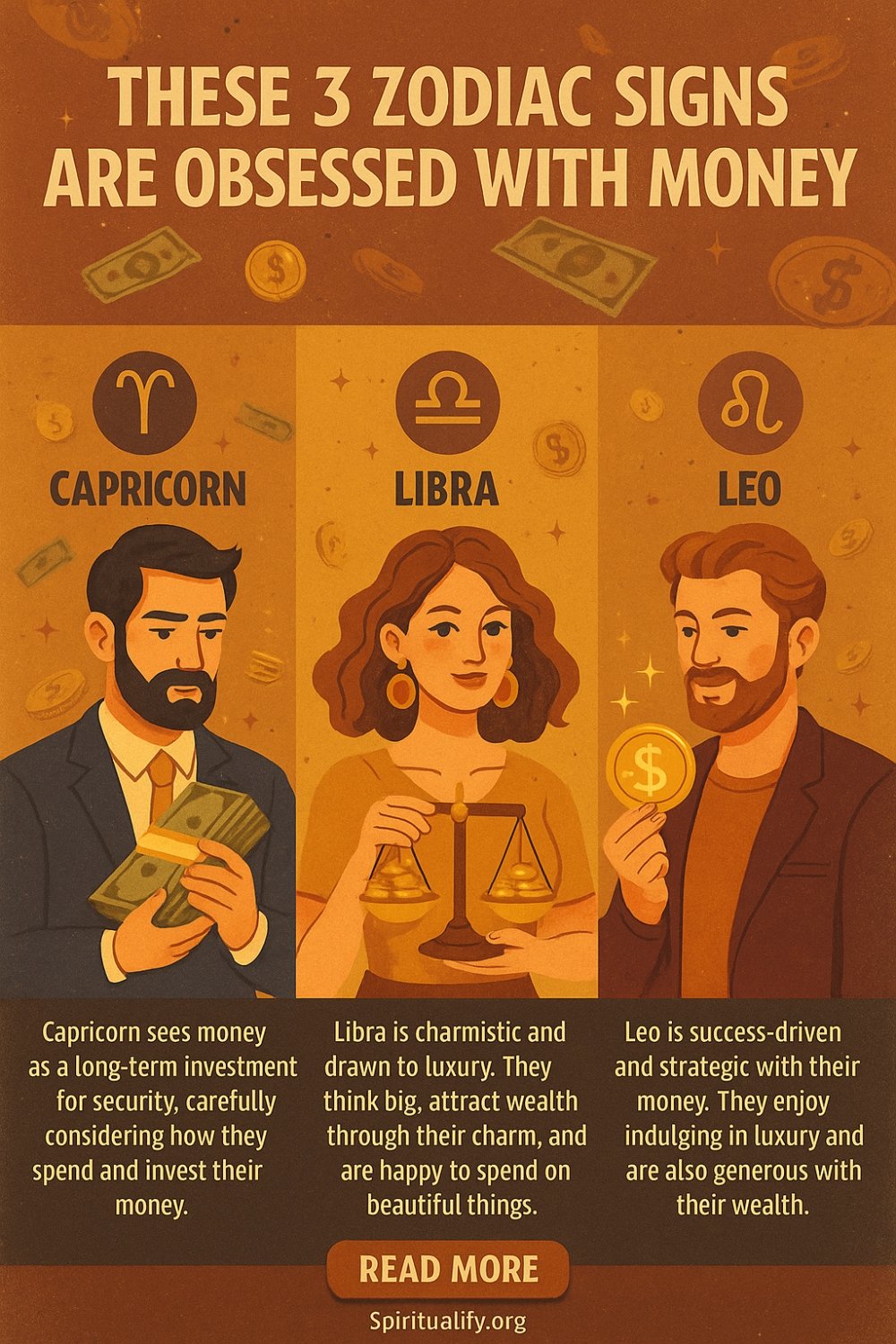 These 4 Zodiac Signs Are Obsessed With Money Infographic