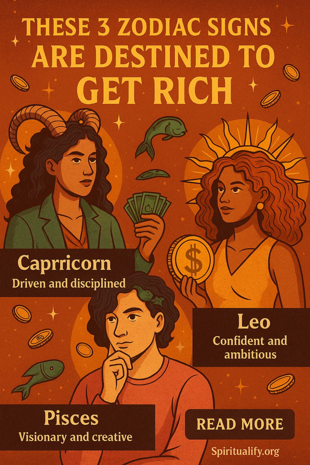 These 5 Zodiac Signs Are Destined to Get Rich Infographic