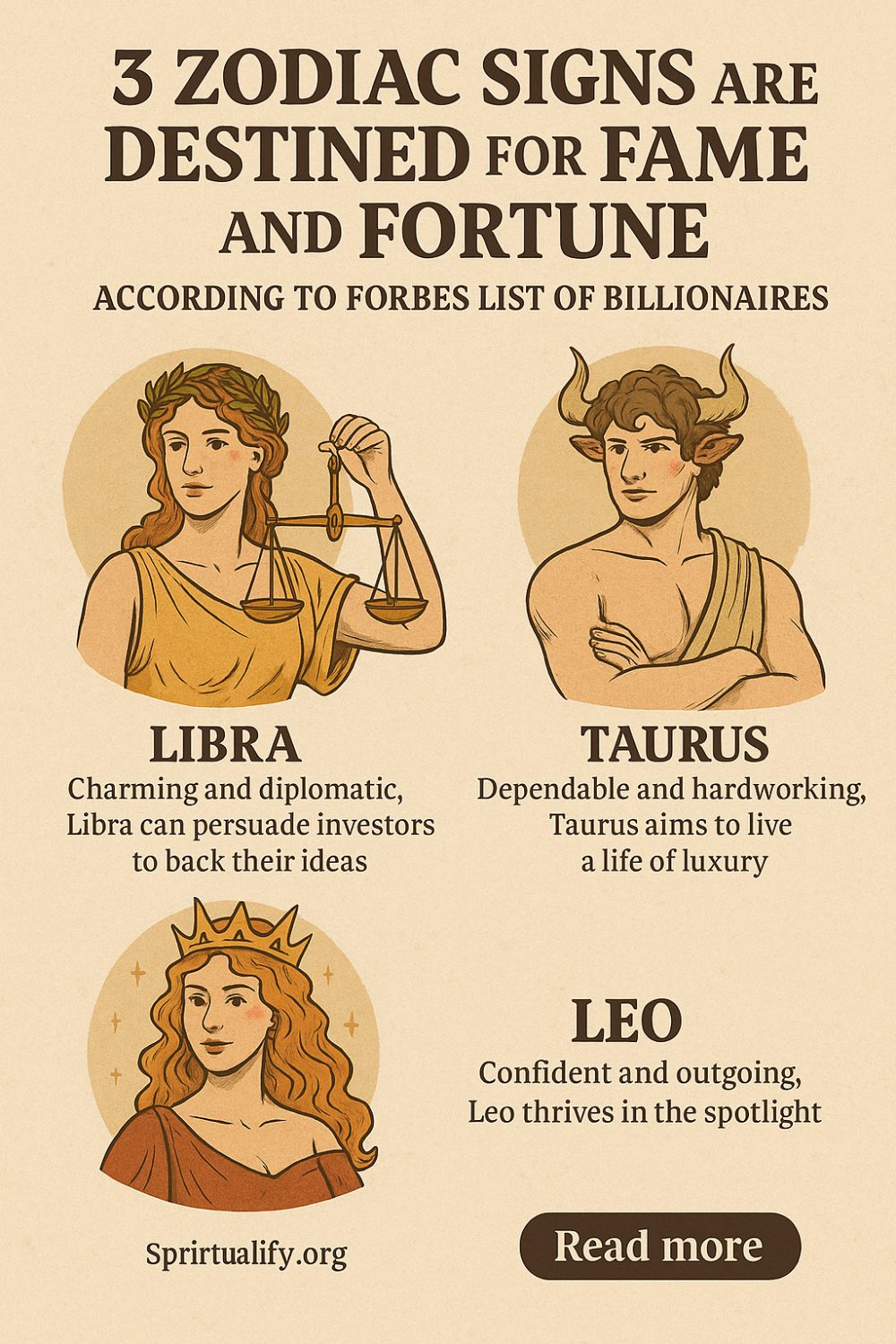 4 Zodiac Signs are Destined for Fame and Fortune According to Forbes List of Billionaires Infographic