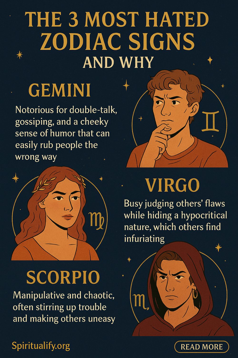 The 3 Most Hated Zodiac Signs and Why Infographic