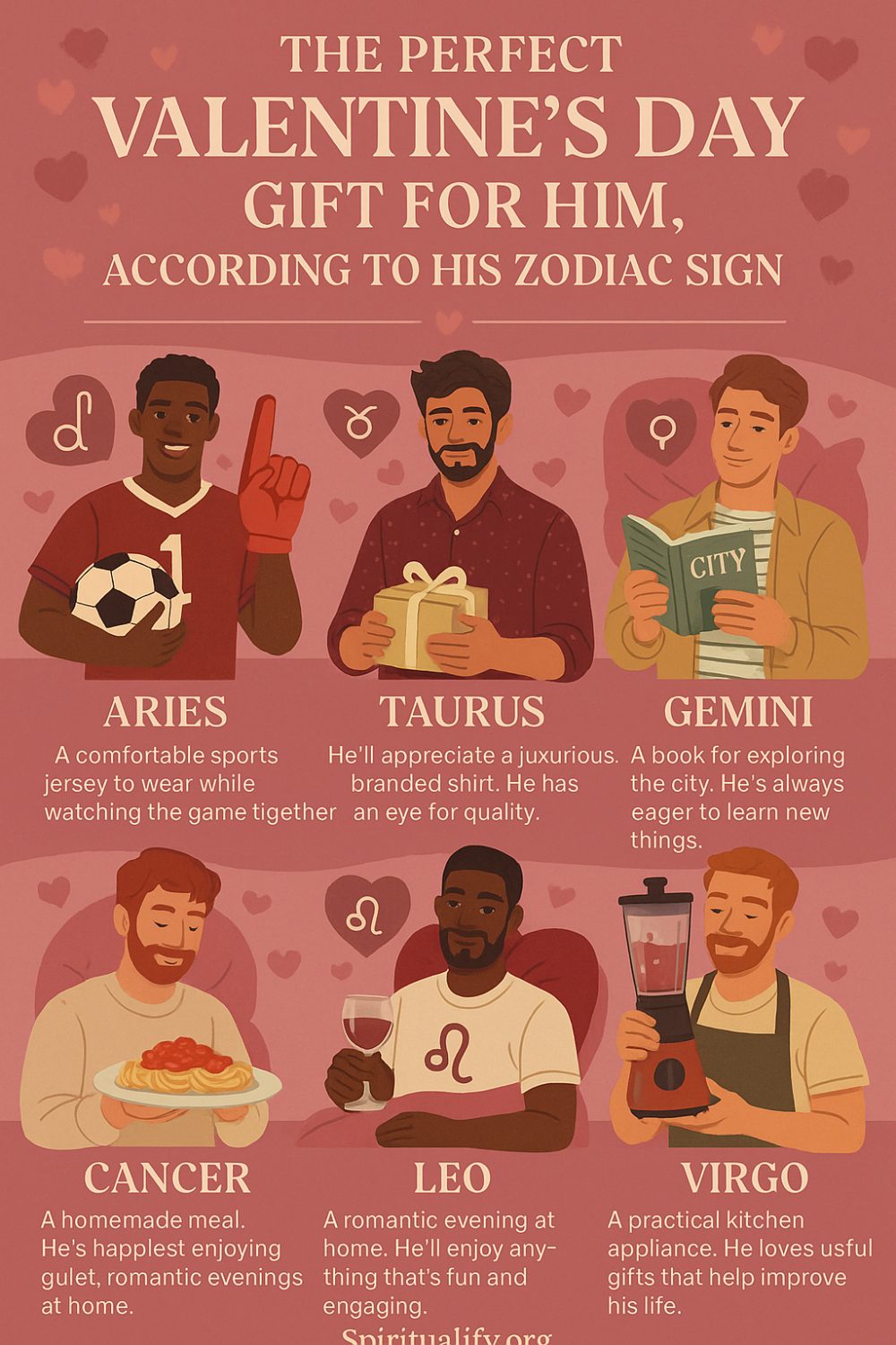 The Perfect Valentine’s Day Gift for Him, According to His Zodiac Sign Infographic