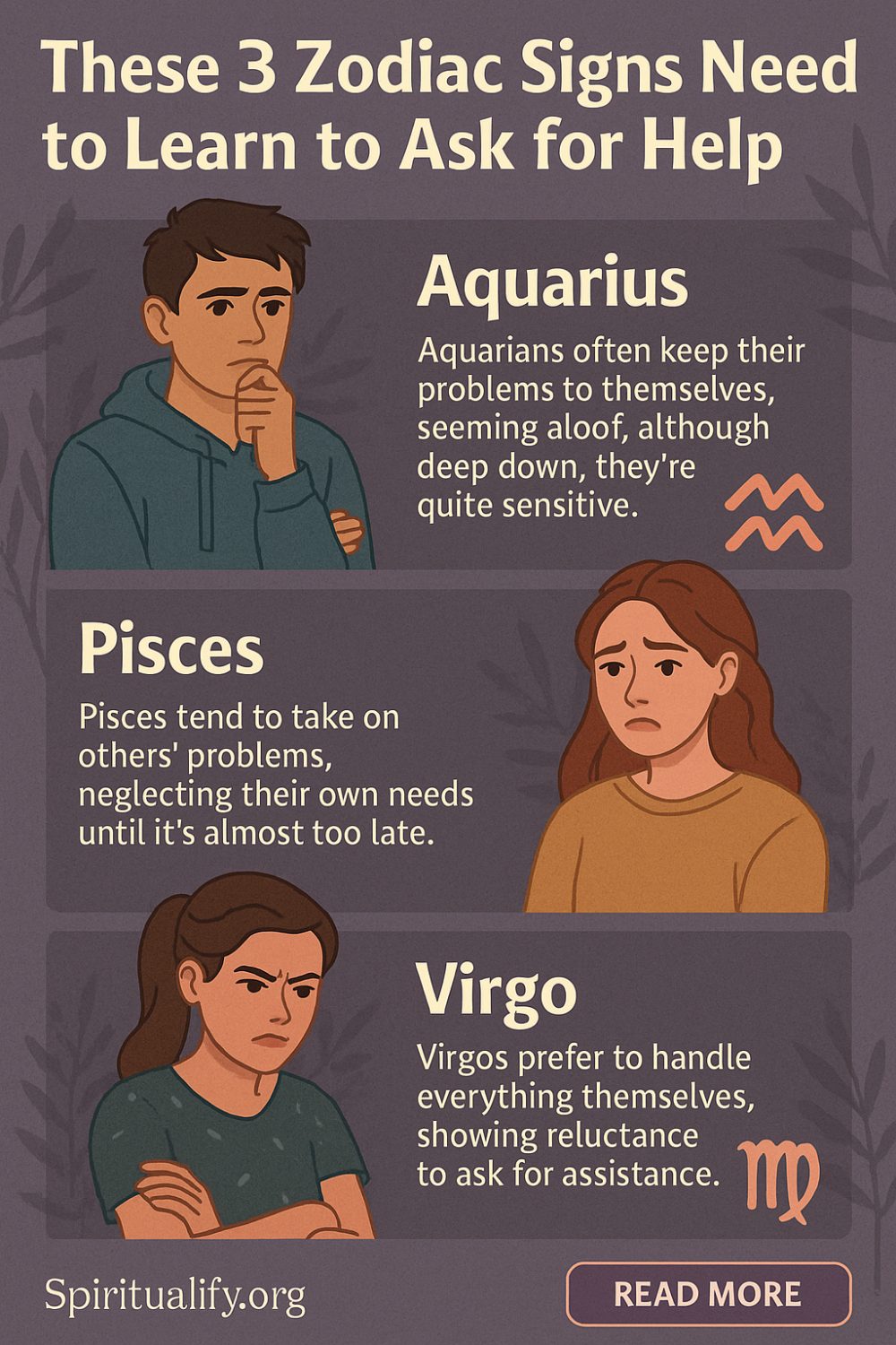 These 3 Zodiac Signs Need to Learn to Ask for Help Infographic