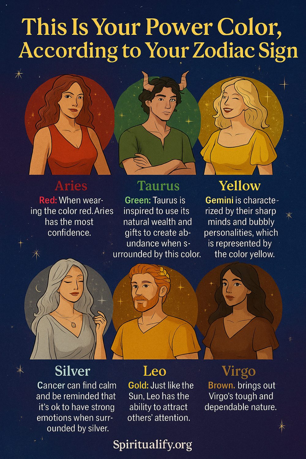 This Is Your Power Color, According to Your Zodiac Sign Infographic