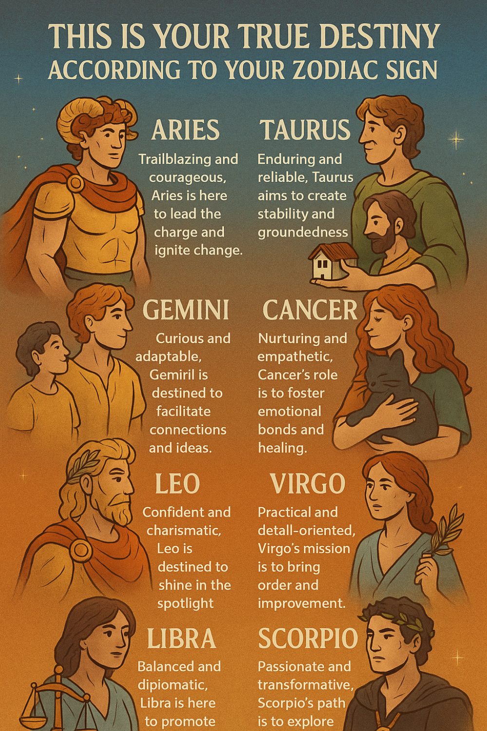 This is Your True Destiny According to Your Zodiac Sign Infographic