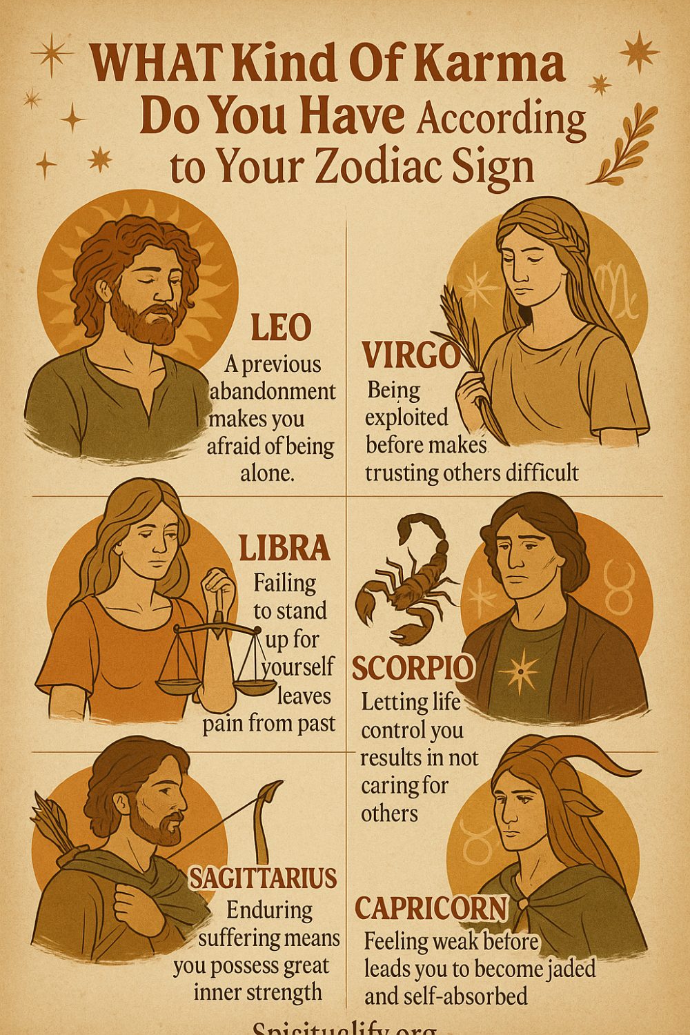 What Kind Of Karma Do You Have According to Your Zodiac Sign Infographic