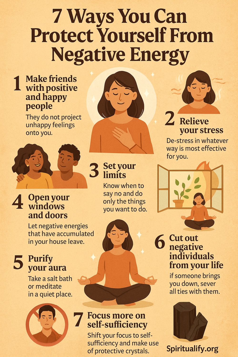 7 Ways You Can Protect Yourself From Negative Energy Infographic