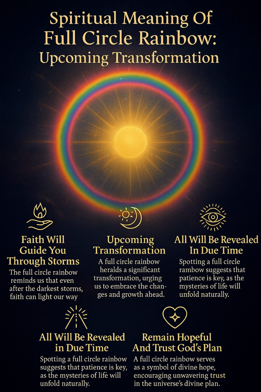 Spiritual Meaning Of Full Circle Rainbow Upcoming Transformation Infographic