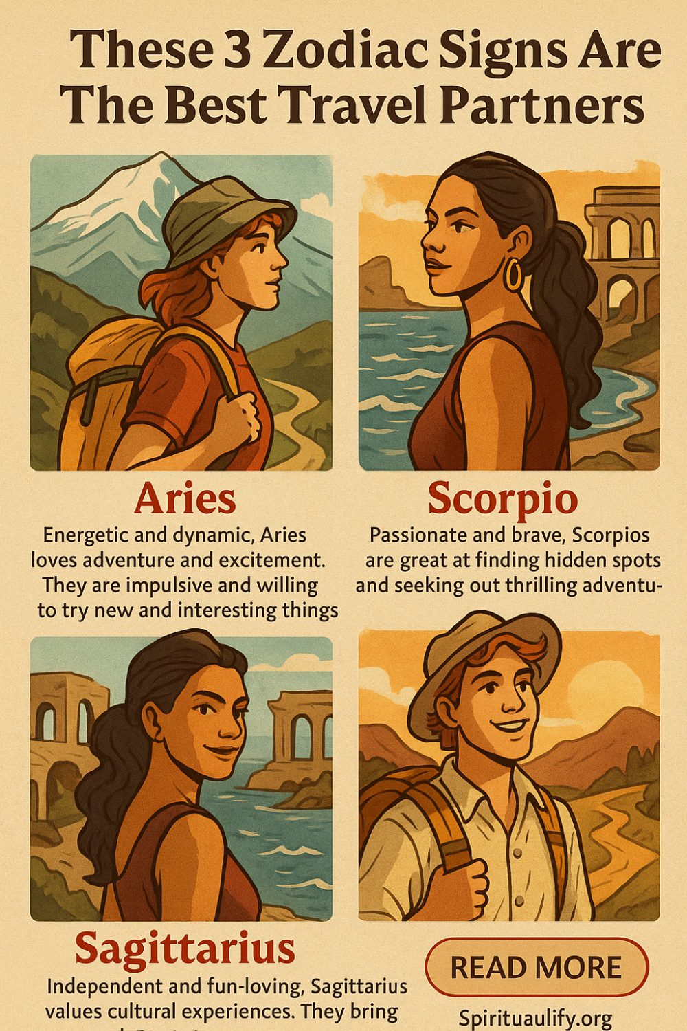 These 3 Zodiac Signs Are The Best Travel Partners Infographic