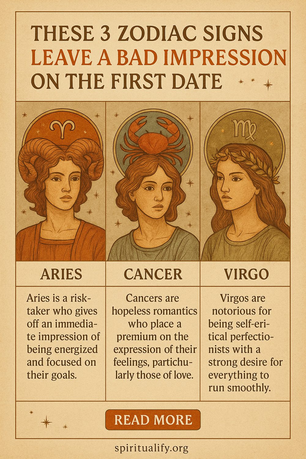 These 3 Zodiac Signs Leave a Bad Impression On The first Date Infographic