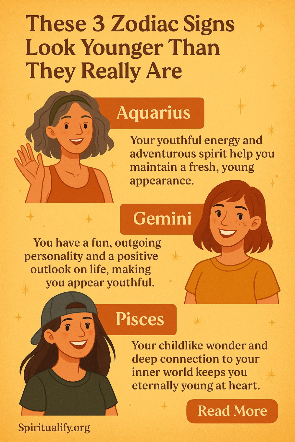 These 3 Zodiac Signs Look Younger Than They Really Are Infographic