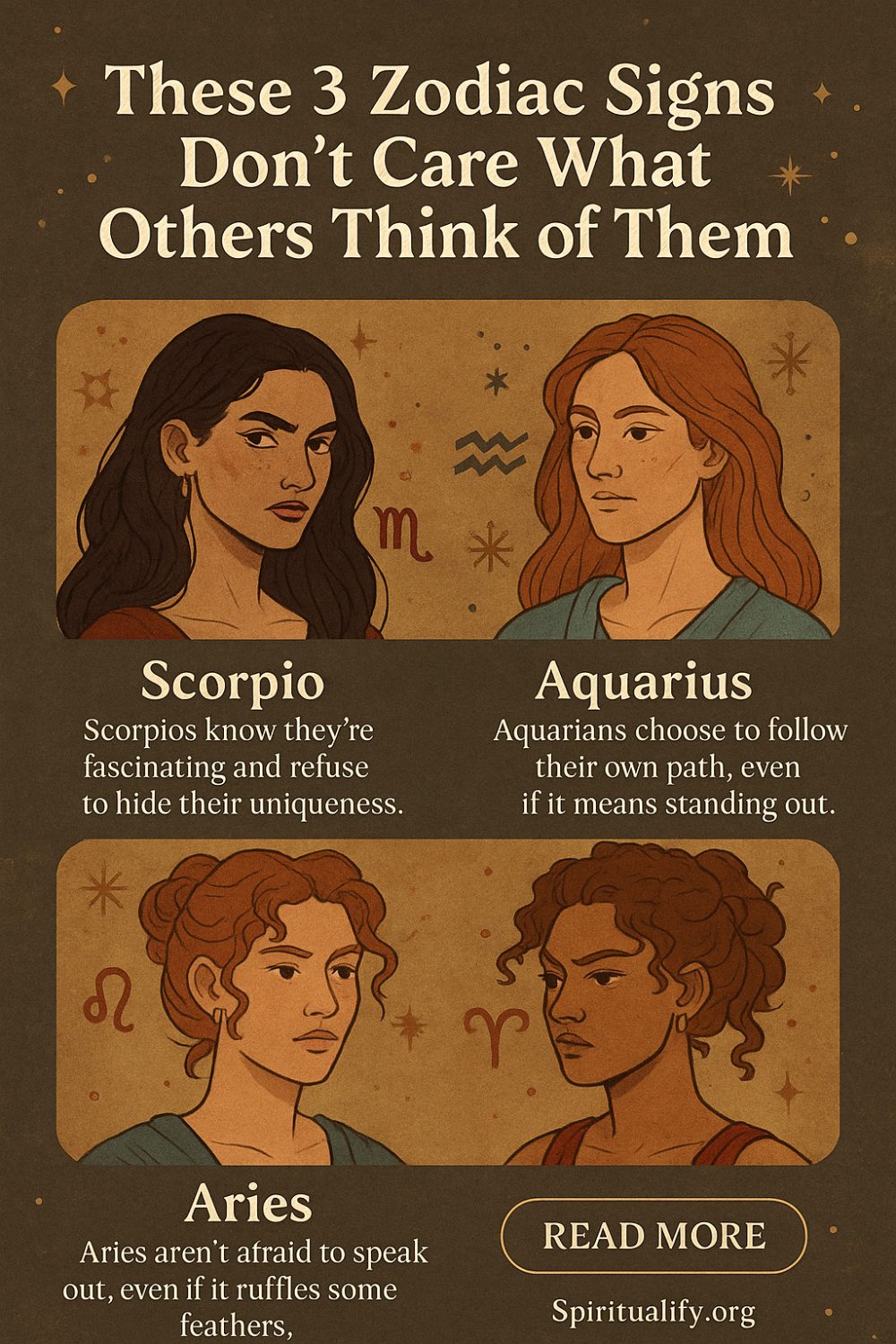 These 6 Zodiac Signs Dont Care What Others Think of Them Infographic
