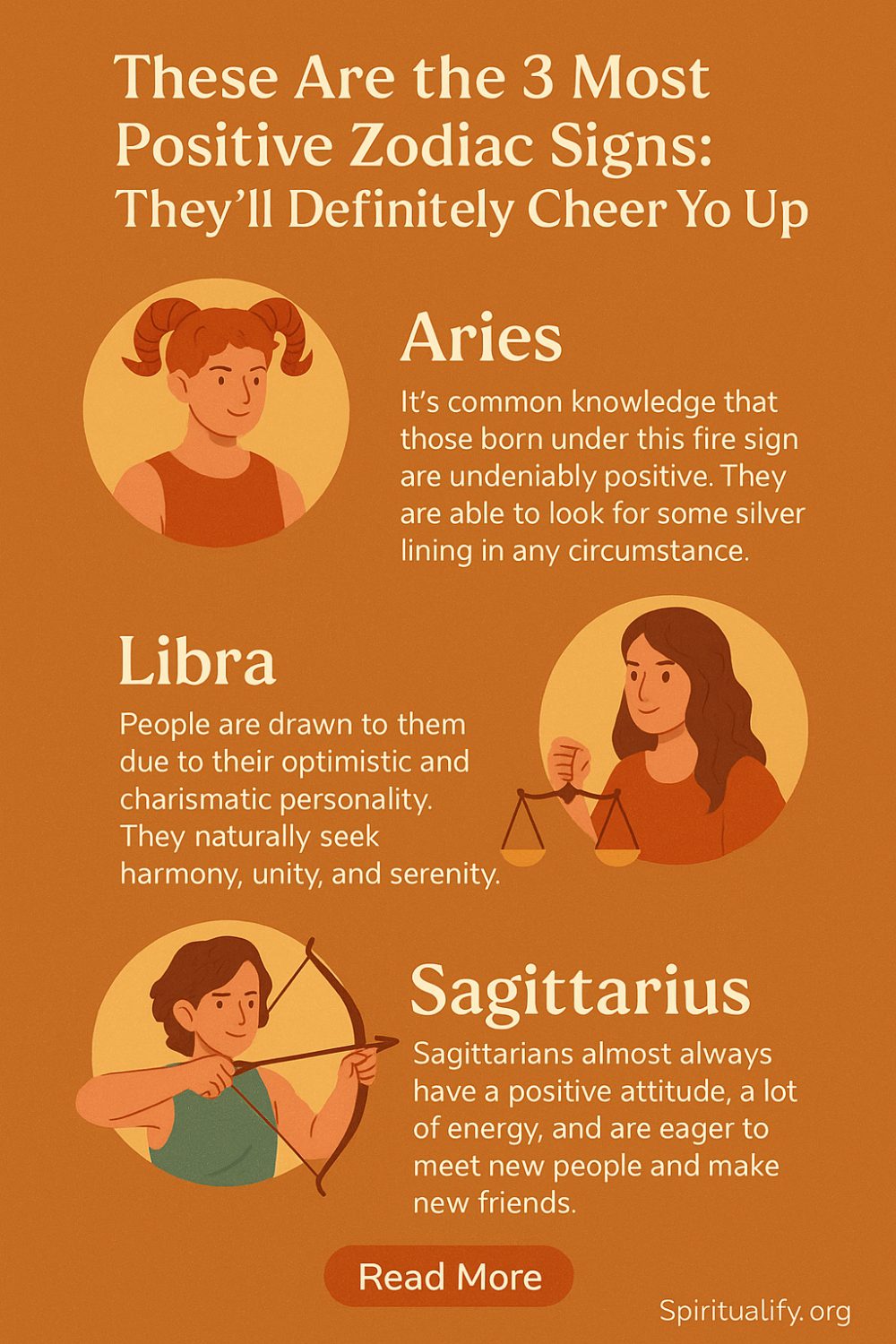 These Are the 3 Most Positive Zodiac Signs They’ll Definitely Cheer You Up Infographic