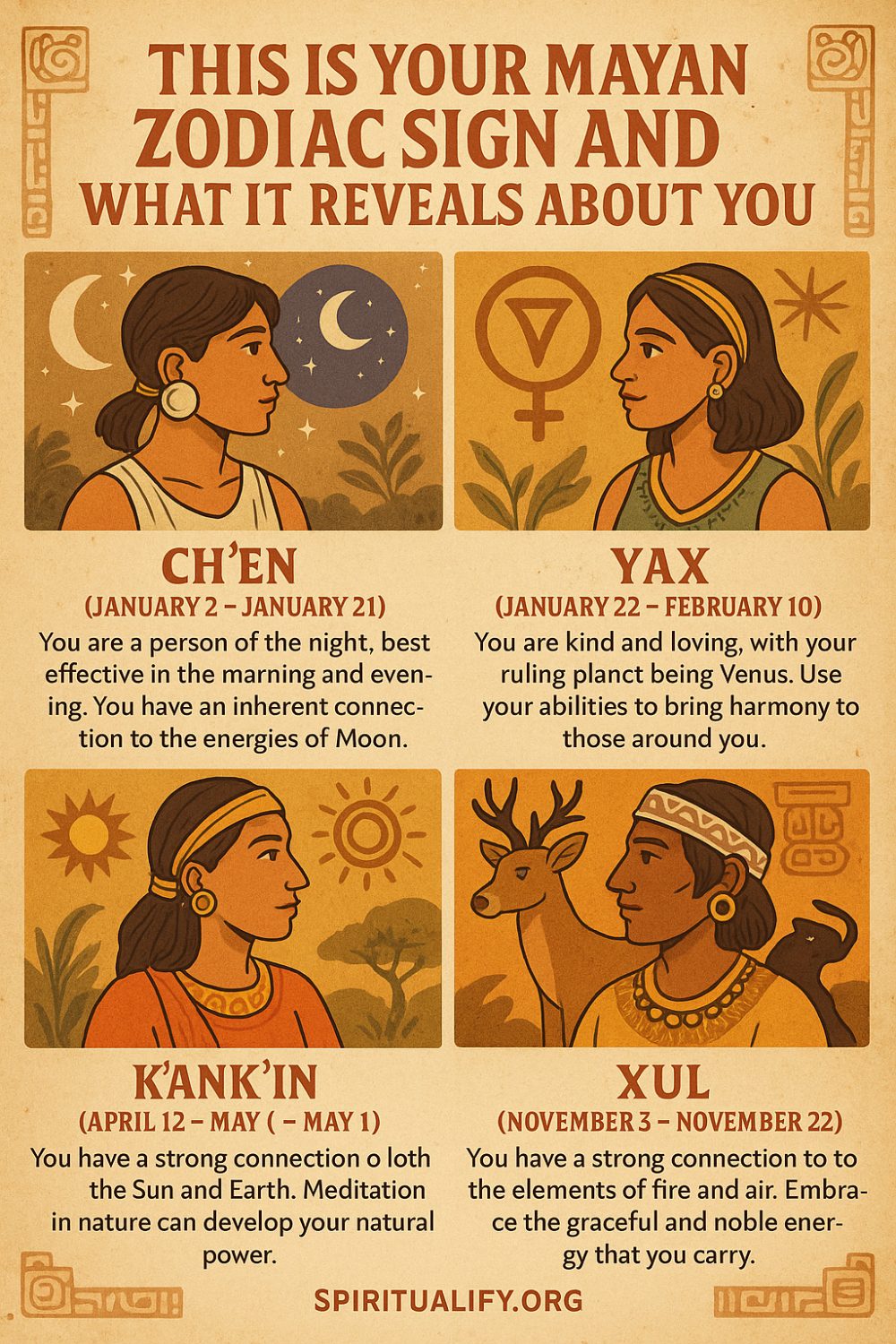 This is Your Mayan Zodiac Sign and What it Reveals About You Infographic