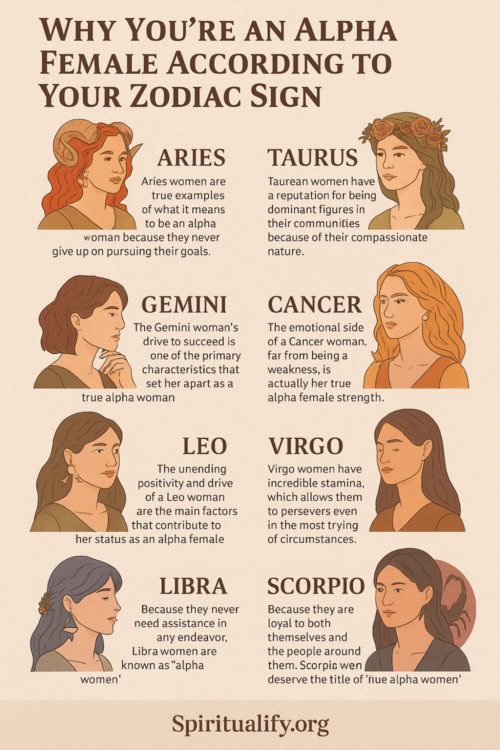 Why You’re an Alpha Female According to Your Zodiac Sign Infographic