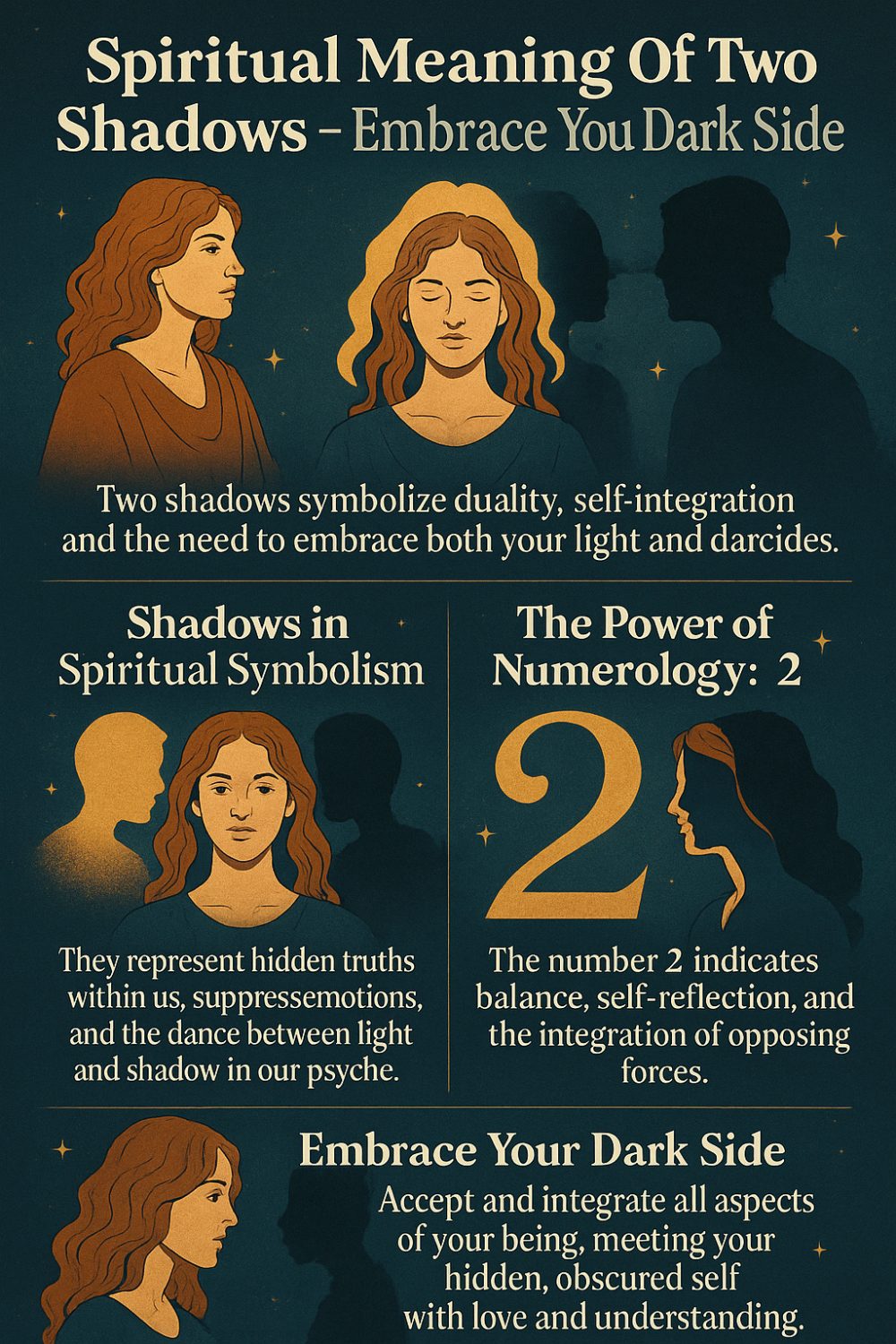 Spiritual Meaning Of Two Shadows – Embrace Your Dark Side Infographic