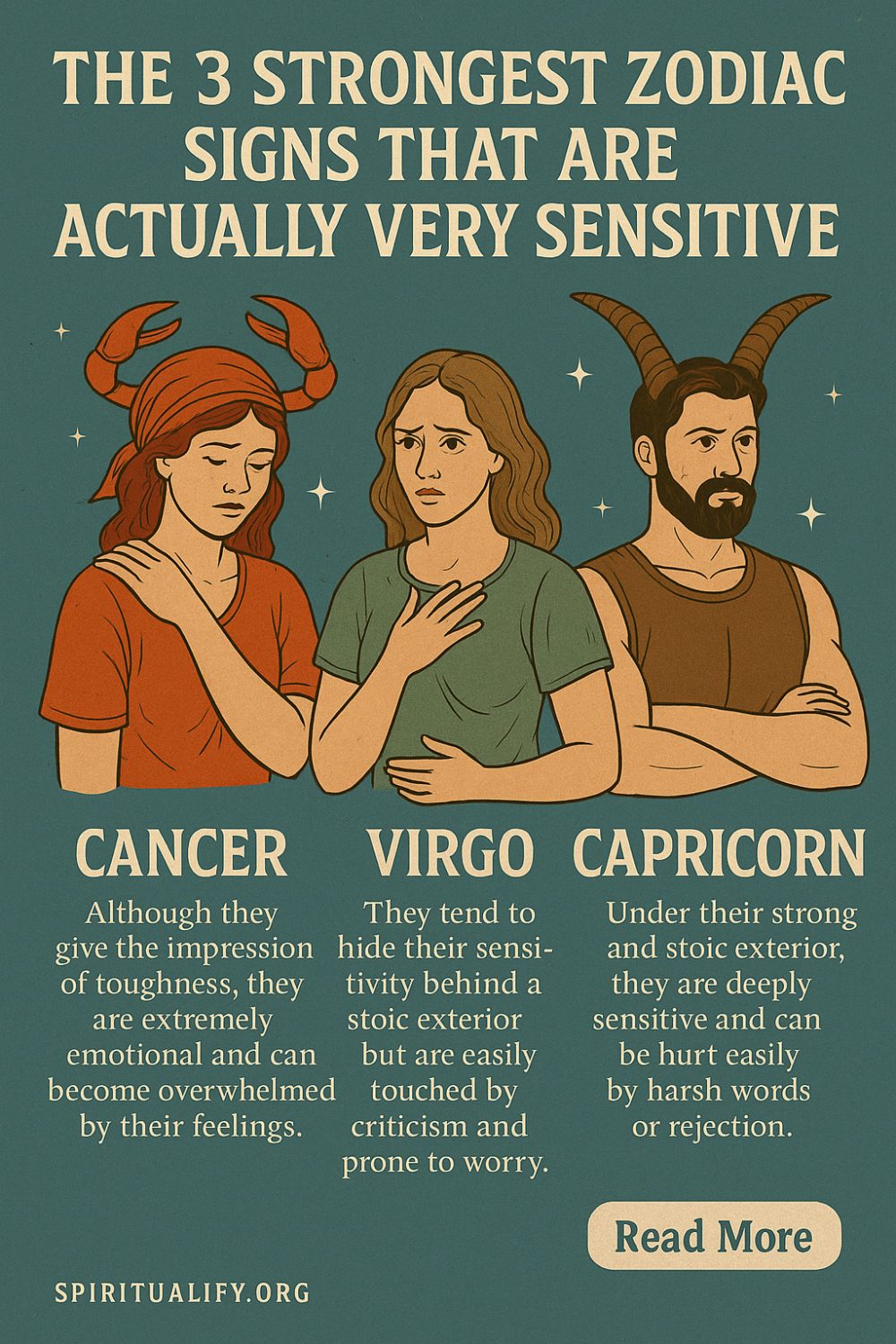 The 4 Strongest Zodiac Signs That Are Actually Very Sensitive Infographic