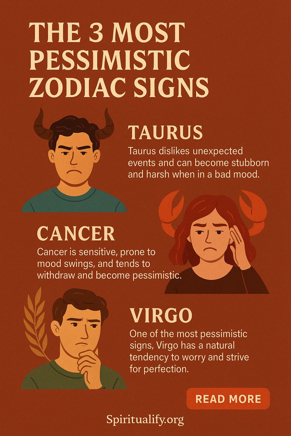 The 5 Most Pessimistic Zodiac Signs Infographic