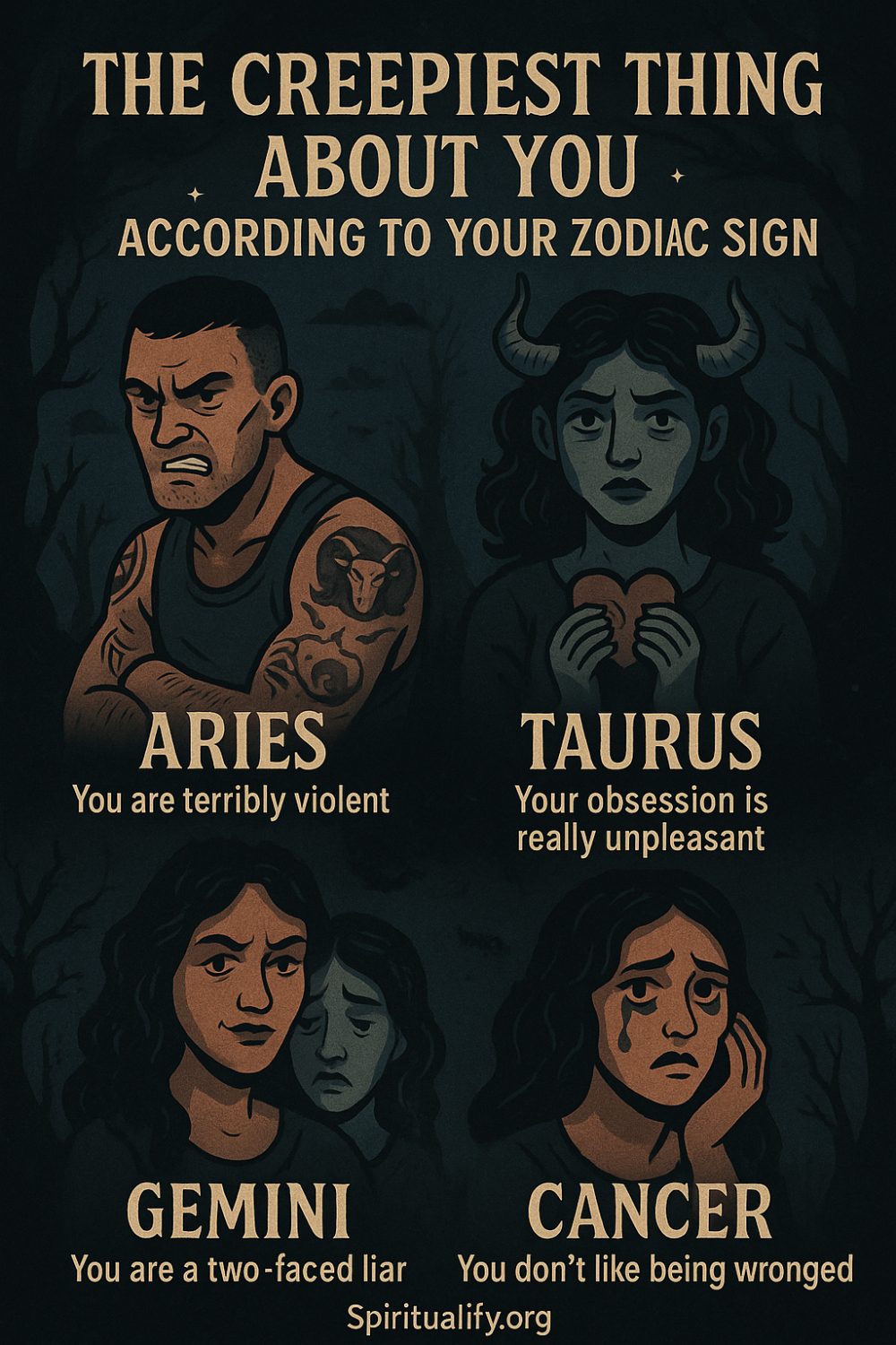 The Creepiest Thing About You According To Your Zodiac Sign Infographic