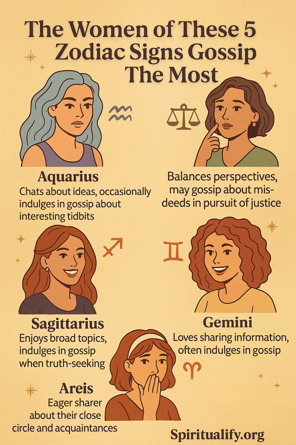 The Women of These 5 Zodiac Signs Gossip The Most Infographic