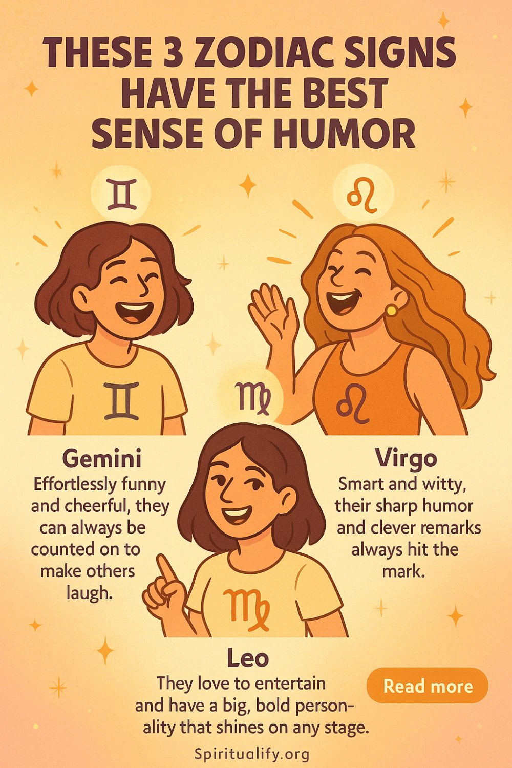 These 4 Zodiac Signs Have the Best Sense of Humor Infographic