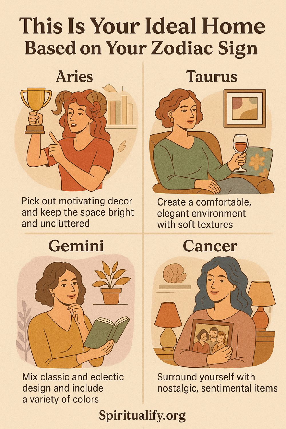 This is Your Ideal Home Based on Your Zodiac Sign Infographic