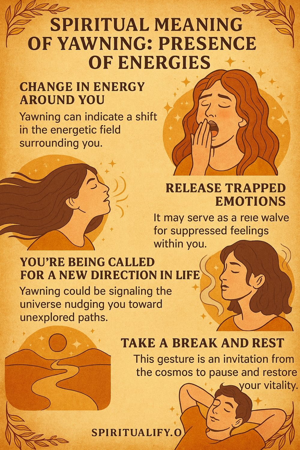 Spiritual Meaning Of Yawning Presence Of Energies Infographic