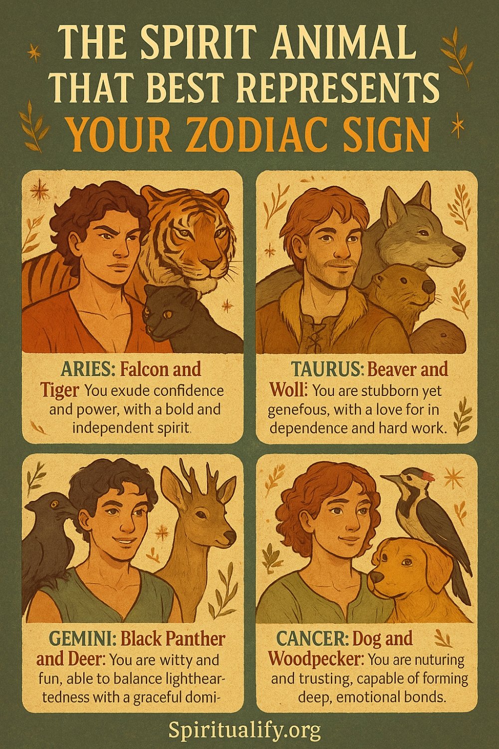 The Spirit Animal That Best Represents Your Zodiac Sign Infographic