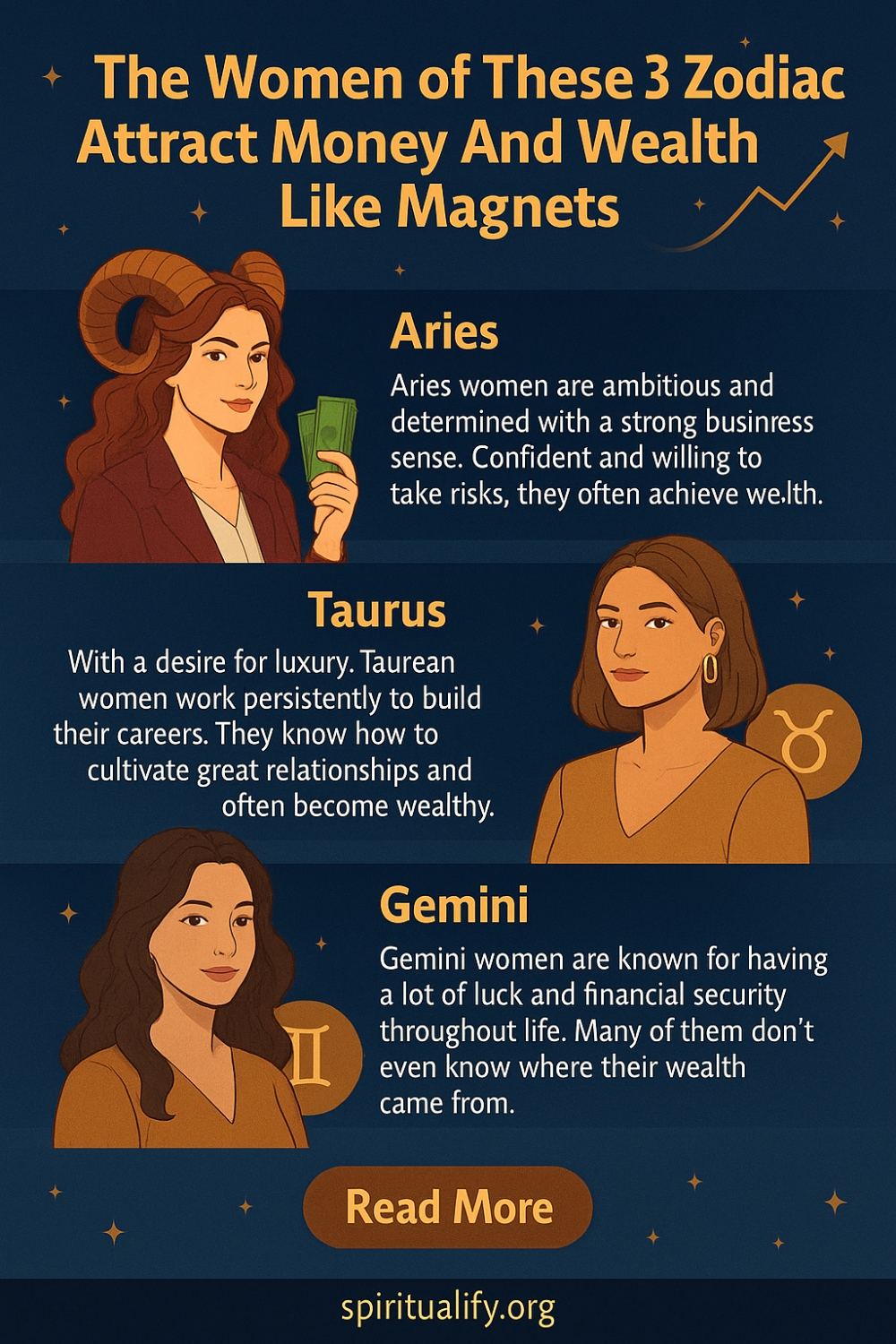 The Women of These 5 Zodiac Attract Money And Wealth Like Magnets Infographic