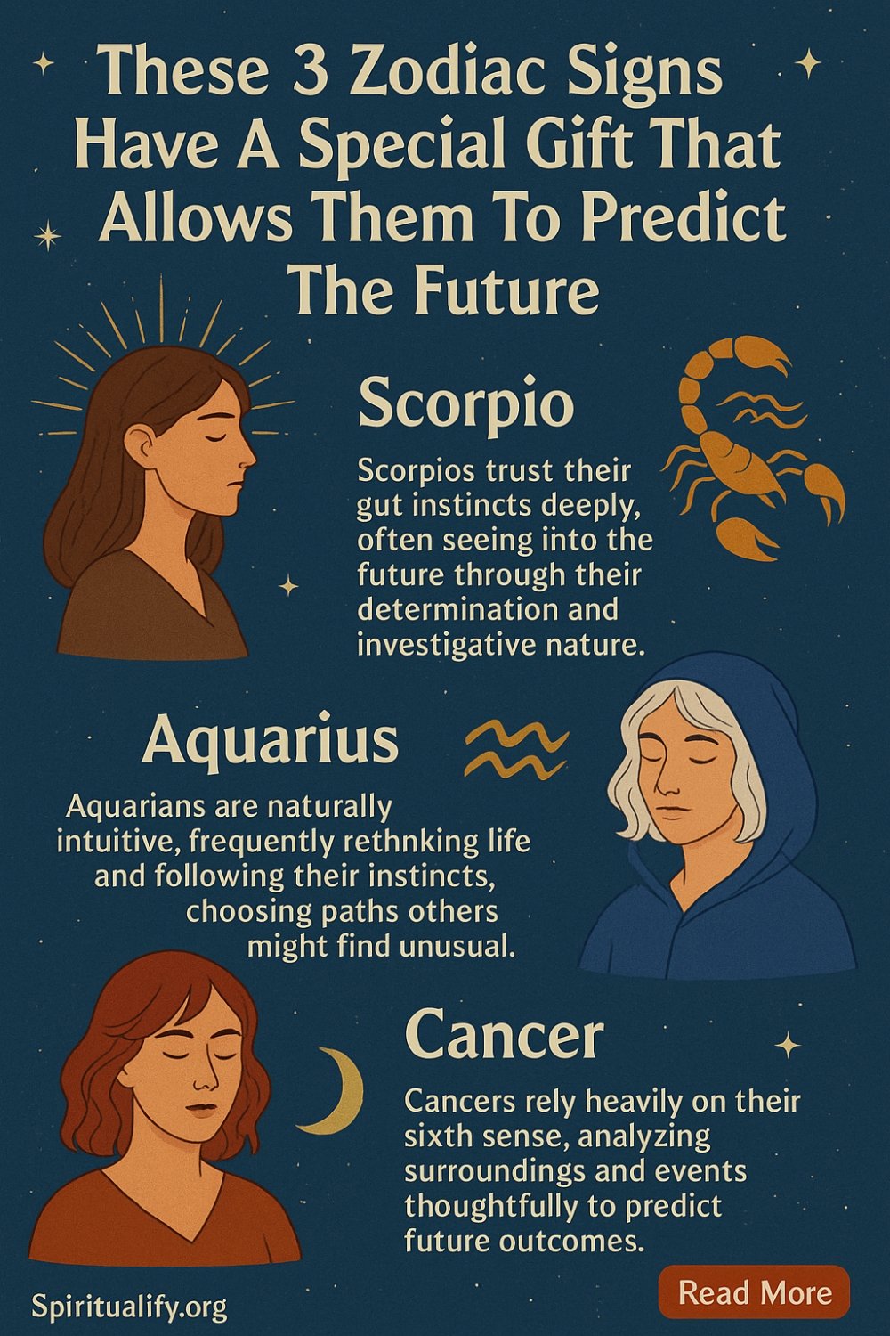 These 3 Zodiac Signs Have A Special Gift That Allows Them To Predict The Future Infographic