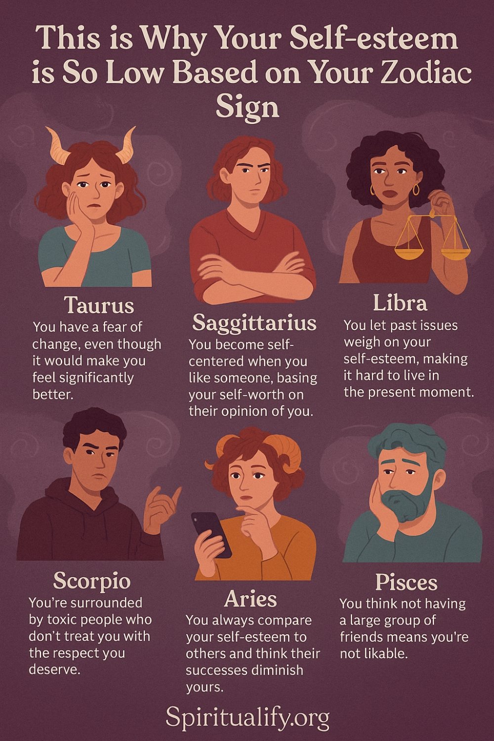 This is Why Your Self-esteem is So Low Based on Your Zodiac Sign Infographic