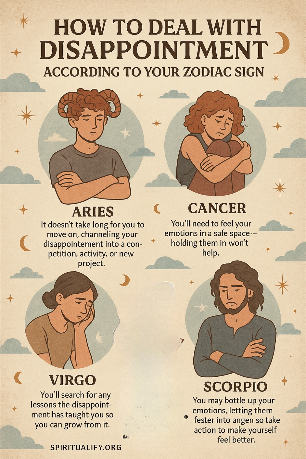 How to Deal With Disappointment According To Your Zodiac Sign Infographic