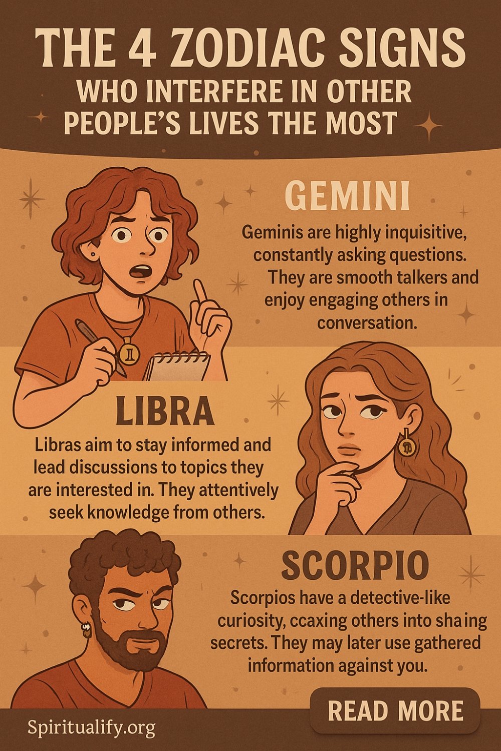 The 4 Zodiac Signs Who Interfere In Other People’s Lives the Most Infographic