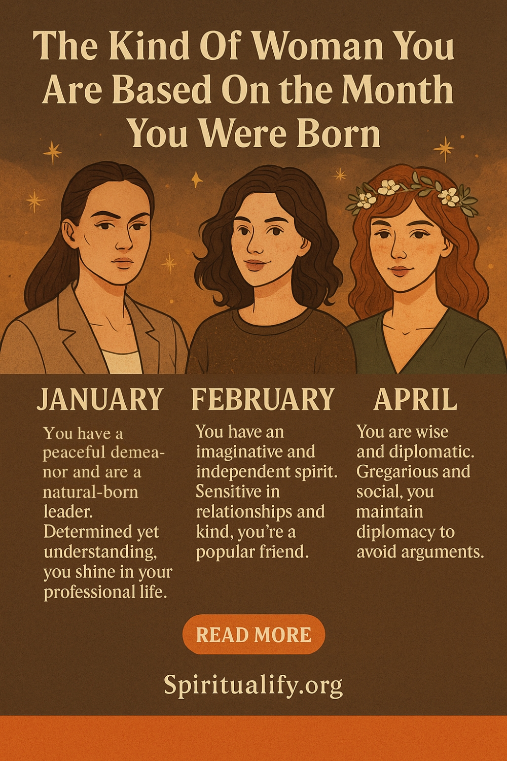 The Kind Of Woman You Are Based On The Month You Were Born Infographic