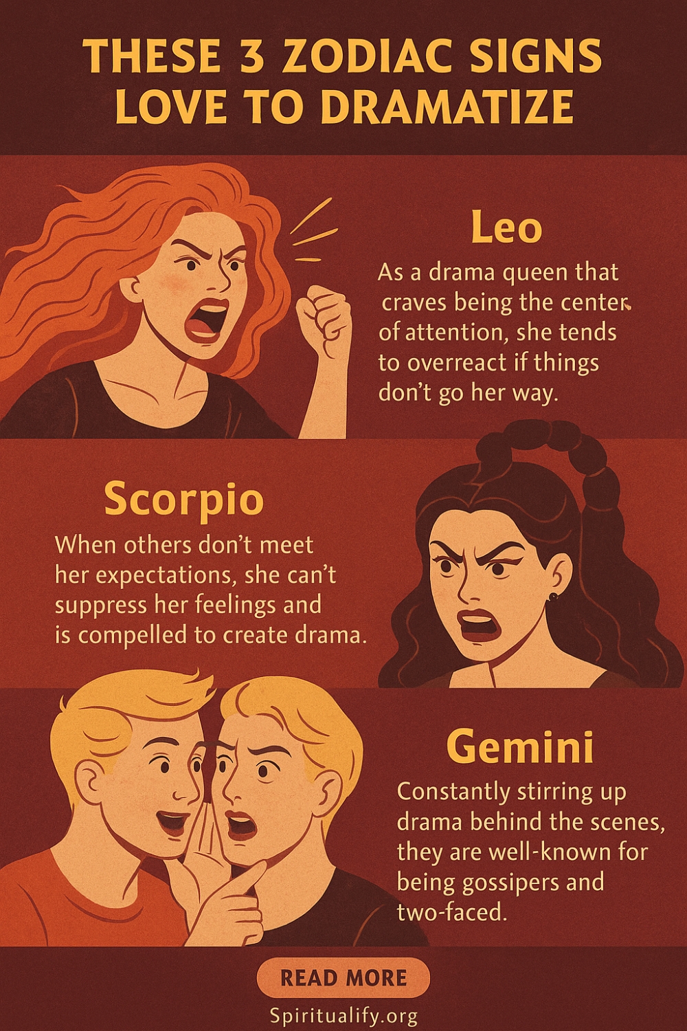 These 3 Zodiac Signs Love To Dramatize Infographic