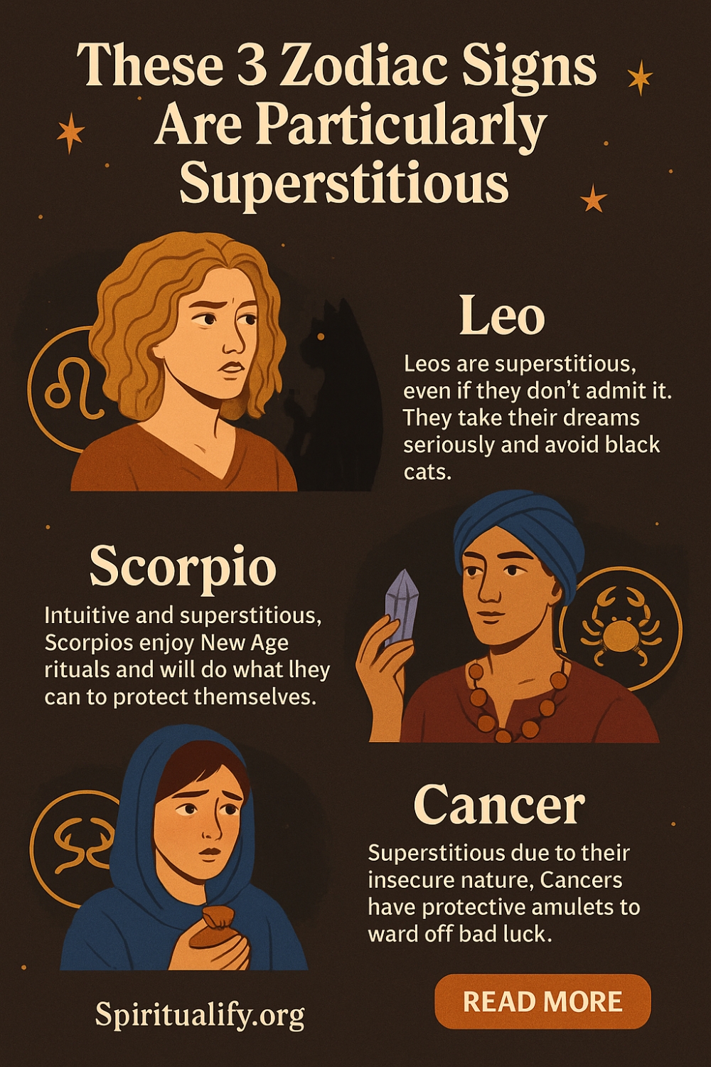 These 6 Zodiac Signs Are Particularly Superstitious Infographic