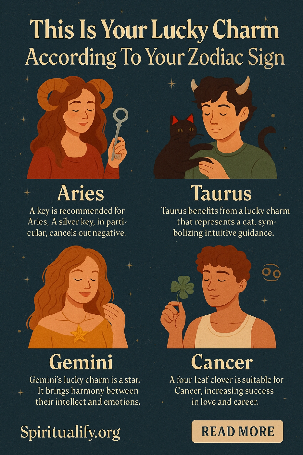 This Is Your Lucky Charm According To Your Zodiac Sign Infographic