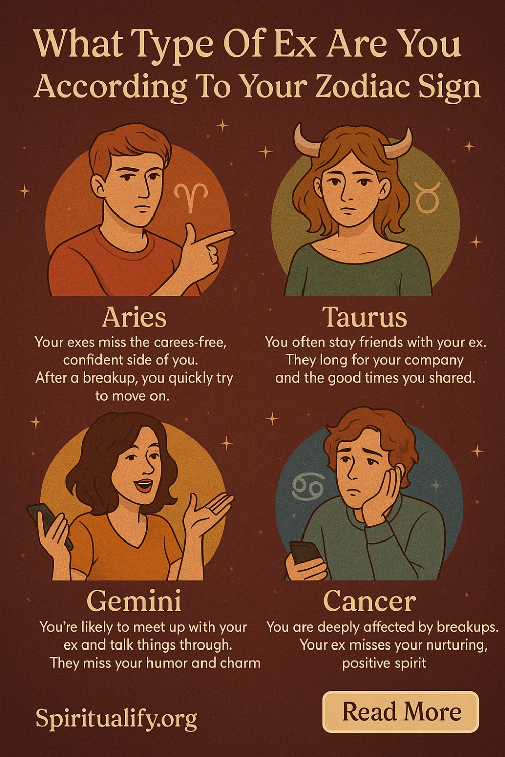 What Type Of Ex Are You According To Your Zodiac Sign Infographic