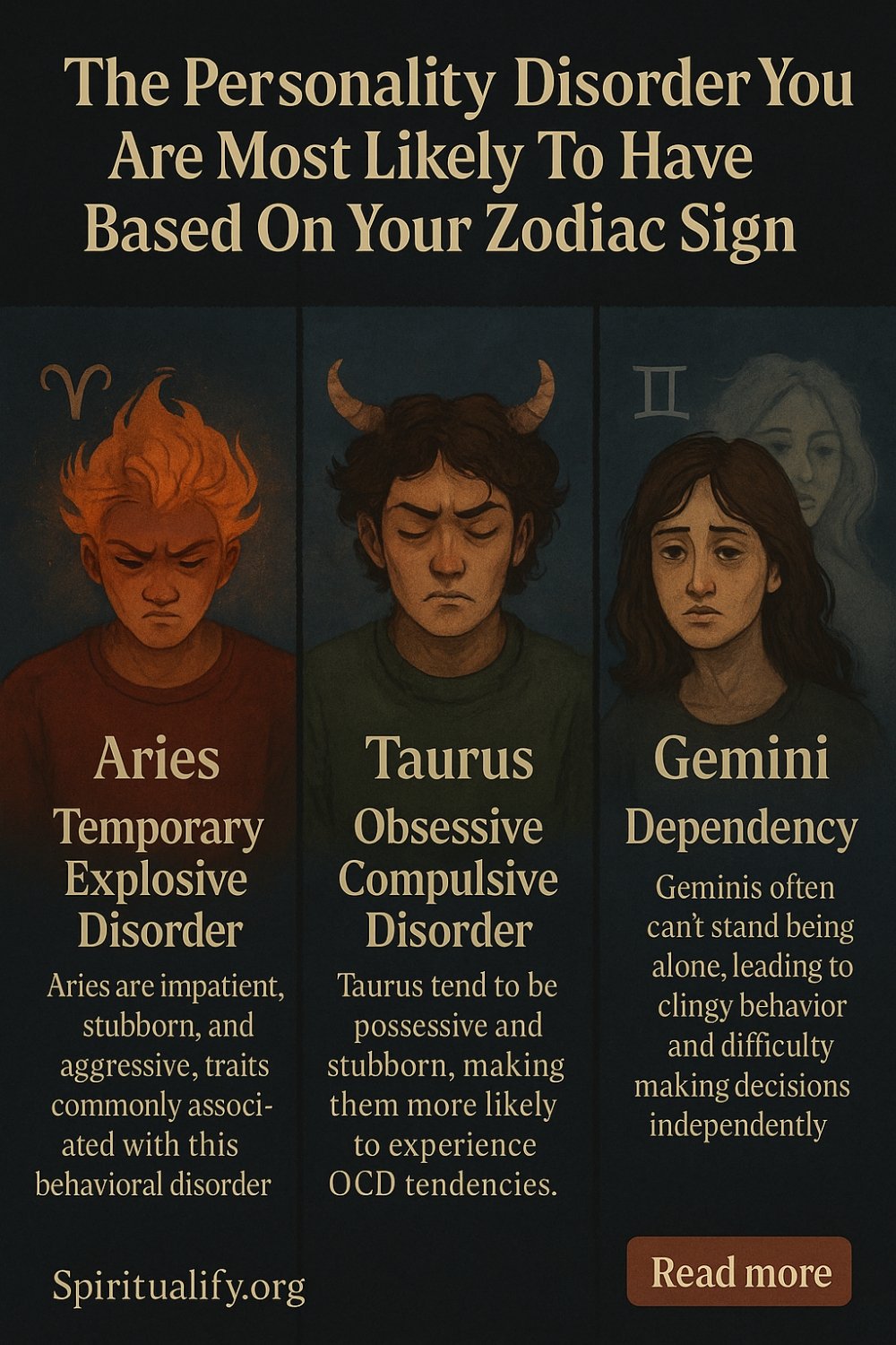 The Personality Disorder You Are Most Likely To Have Based On Your Zodiac Sign Infographic