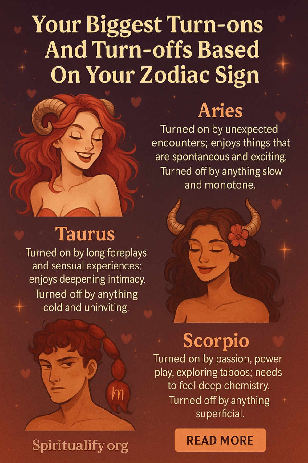 Your Biggest Turn-ons And Turn-offs Based On Your Zodiac Sign Infographic