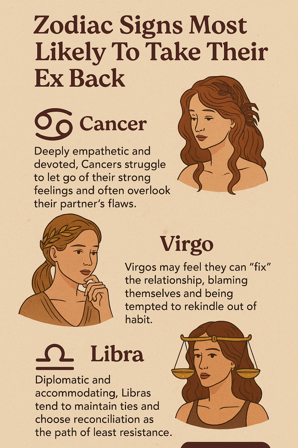 4 Zodiac Signs Most Likely To Take Their Ex Back Infographic