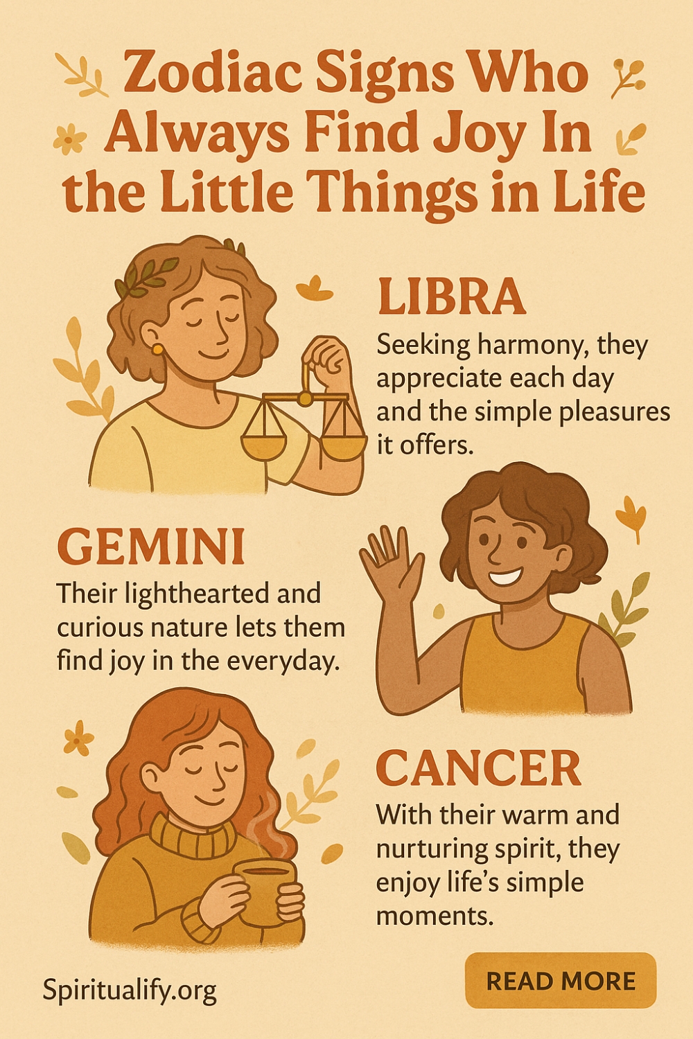 4 Zodiac Signs Who Always Find Joy In The Little Things In Life Infographic