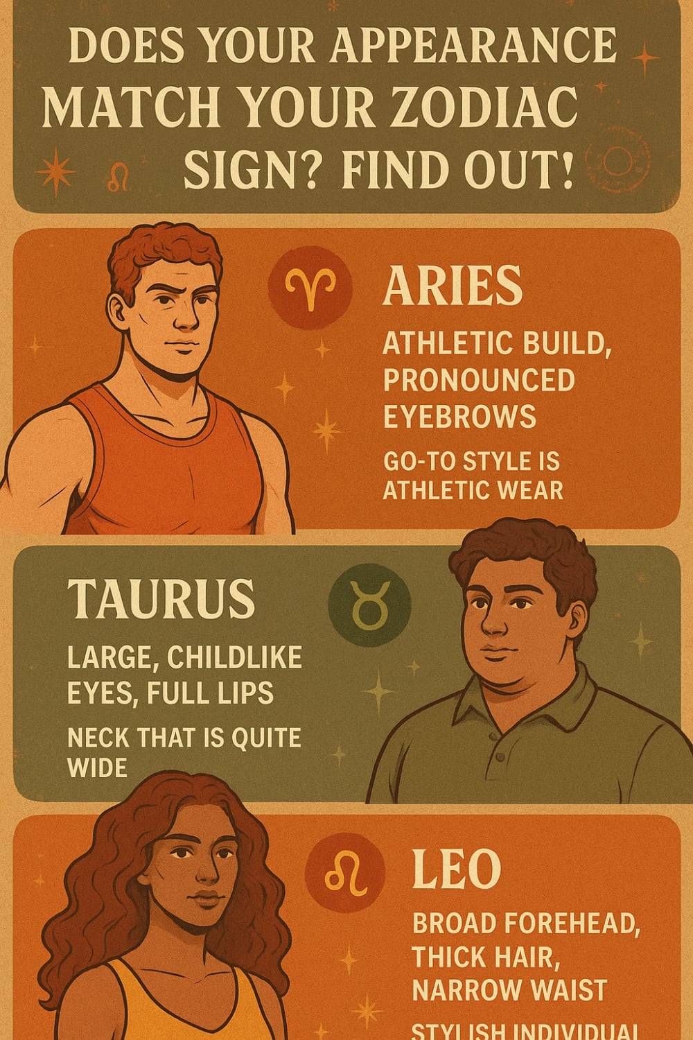 Does Your Appearance Match Your Zodiac Sign Find Out! Infographic