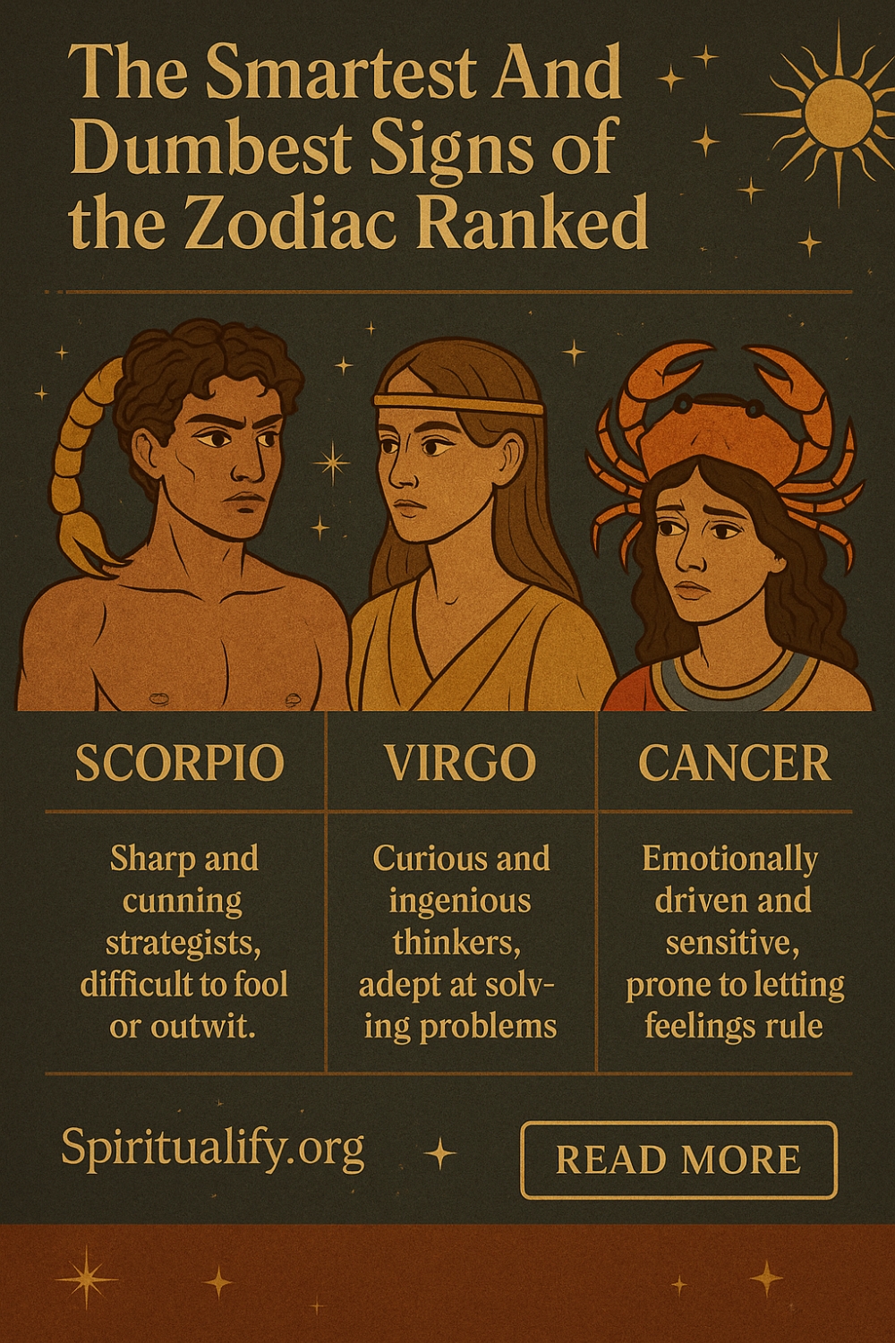 The Smartest And Dumbest Signs of the Zodiac Ranked Infographic