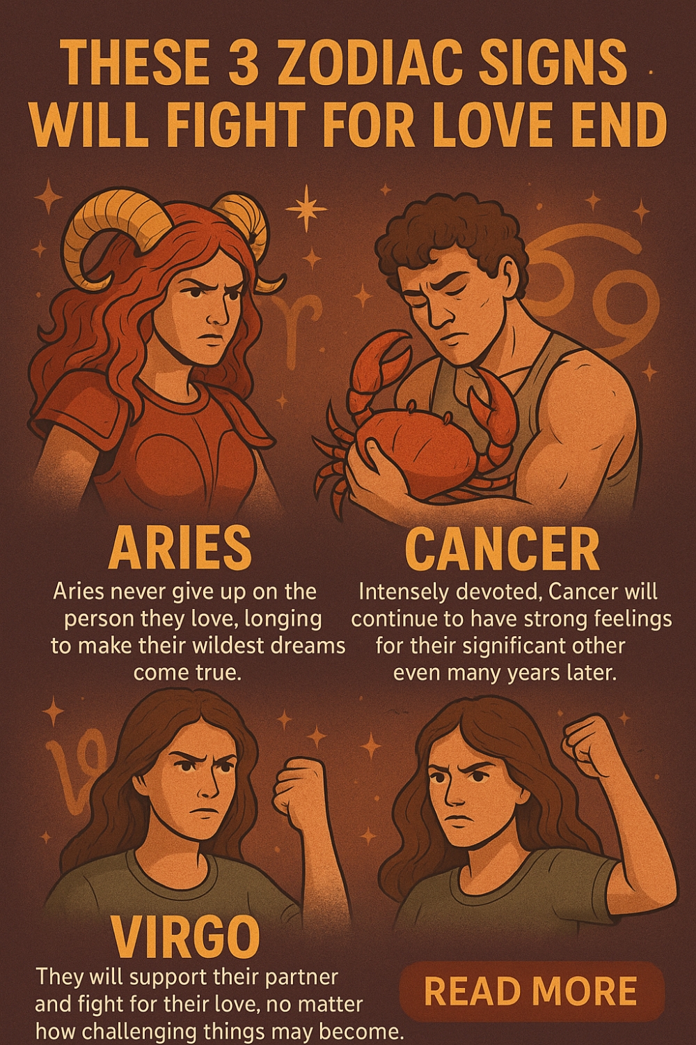 These 3 Zodiac Signs Will Fight For Love To The End Infographic