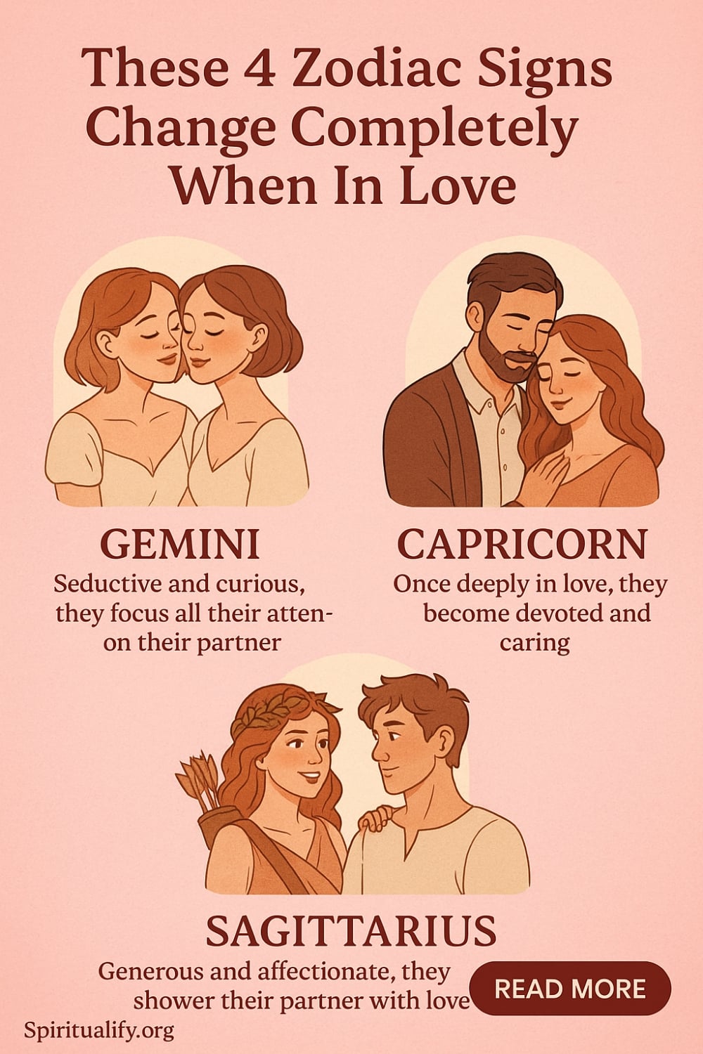 These 4 Zodiac Signs Change Completely When In Love Infographic