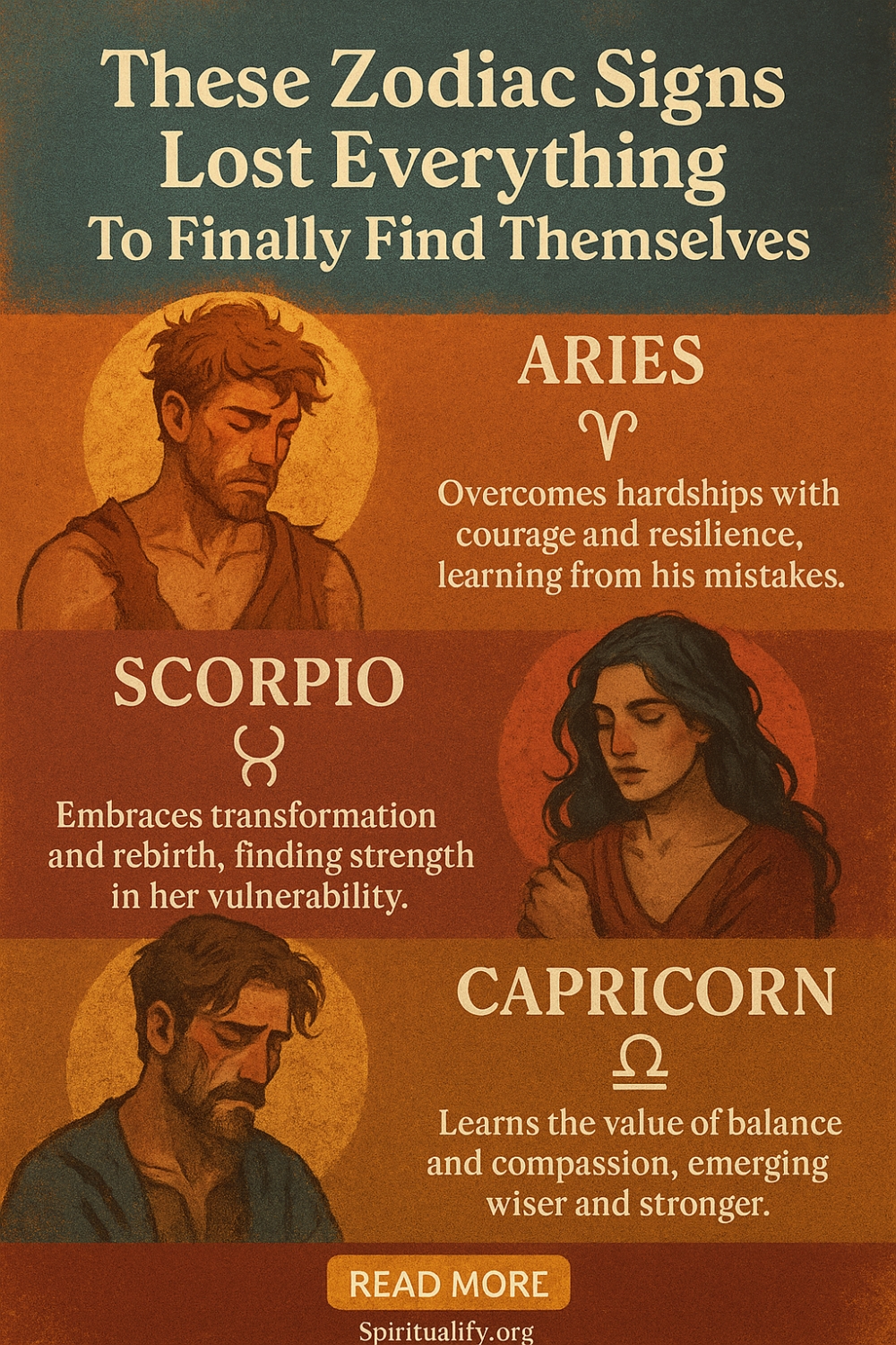 These 4 Zodiac Signs Lost Everything To Finally Find Themselves Infographic