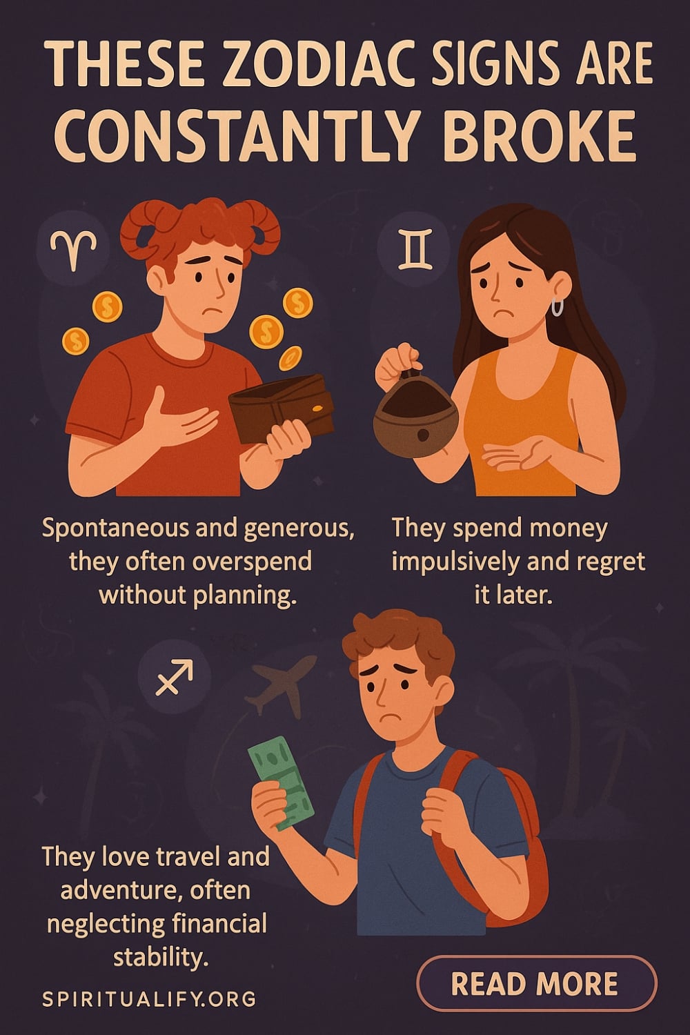 These 5 Zodiac Signs Are Constantly Broke Infographic
