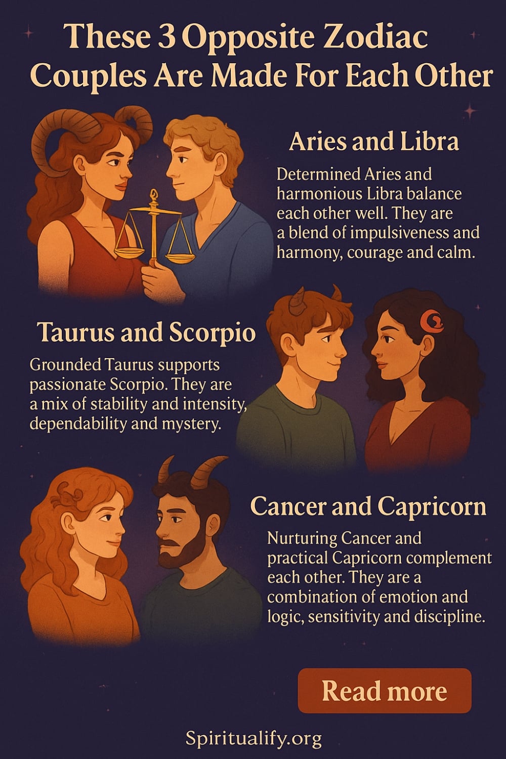 These 6 Opposite Zodiac Couples Are Made For Each Other Infographic