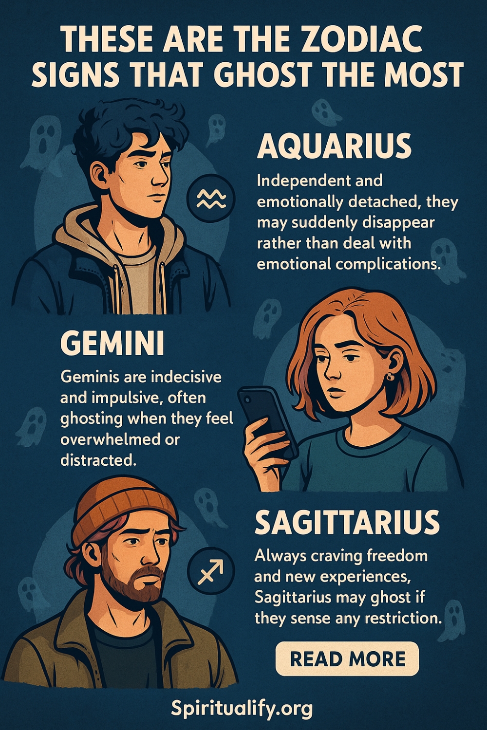 These Are The 6 Zodiac Signs That Ghost The Most Infographic