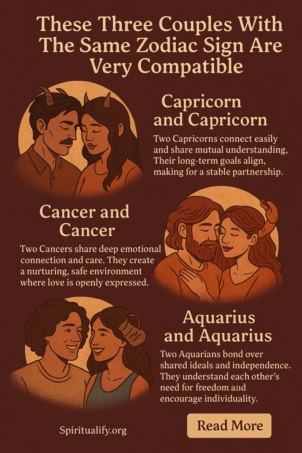 These Three Couples With The Same Zodiac Sign Are Very Compatible Infographic